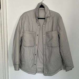 Lightweight filled puffer shirt jacket
